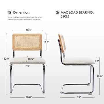 Mid Century Modern Dining Chairs Set of 2 Upholstered