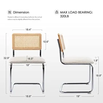 Mid Century Modern Dining Chairs Set of 2 Upholstered