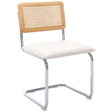 Mid Century Modern Dining Chairs Set of 2 Upholstered