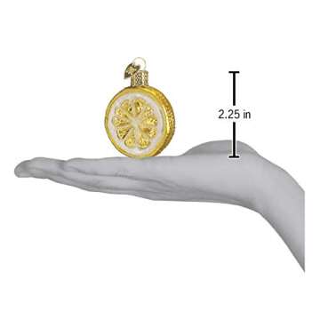 Old World Christmas Fruit Selection Glass Blown Ornaments for Christmas Tree Lemon Slice