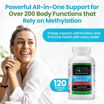 Methylation Complete in Fast-Dissolving Tablets - Methylated B Complex Vitamins to Aid Over 200 Body...