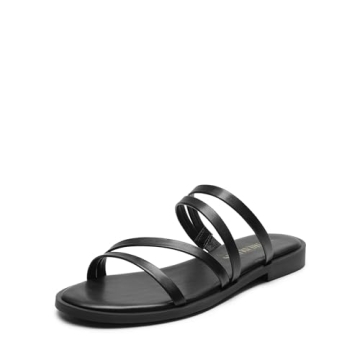 DREAM PAIRS Women's Stylish Rhinestone Slide Sandals - Summer Comfort & Fashion