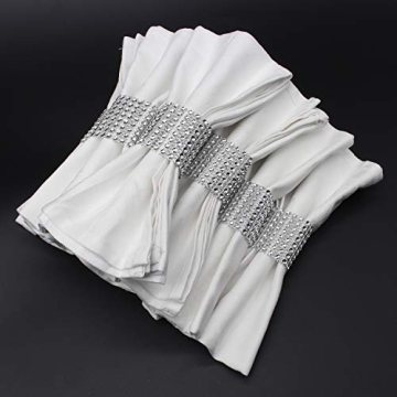 KPOSIYA Napkin Rings Elegant Rhinestone Set 120 Pieces