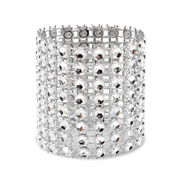 KPOSIYA Napkin Rings Elegant Rhinestone Set 120 Pieces