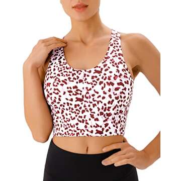 JOYSPELS Sports Bras for Women Extra Comfort Criss-Cross Back Padded Workout Tops for Medium Support