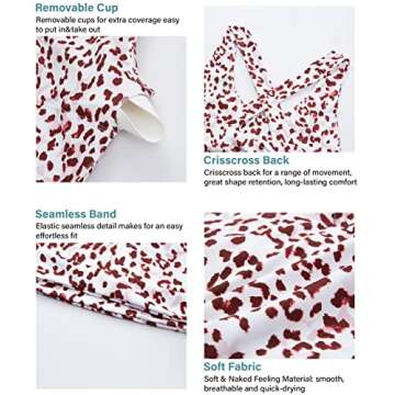 JOYSPELS Women's Criss-Cross Sports Bras for Comfort