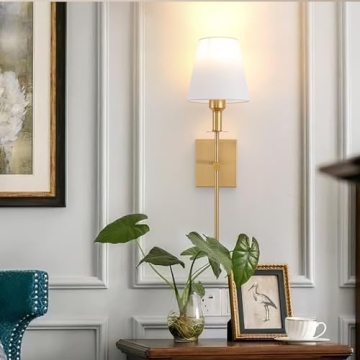 Stylish Gold Battery Wall Sconces with Remote Control