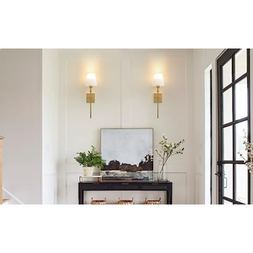 Stylish Gold Battery Wall Sconces with Remote Control