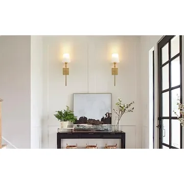 Stylish Gold Battery Wall Sconces with Remote Control