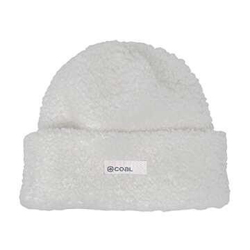Coal Aurora Sherpa Fleece Beanie - Cozy White Winter Accessory