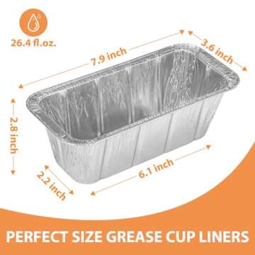 EWFEN 100 Pack Blackstone Griddle Grease Catcher Liners