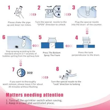 Drain Foam Cleaner, Foam Drain Cleaner, Sink Clog Remover for Bathroom Sinks, Washbasin, Tubs (2 PCS)