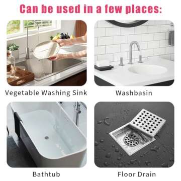 Drain Foam Cleaner, Foam Drain Cleaner, Sink Clog Remover for Bathroom Sinks, Washbasin, Tubs (2 PCS)