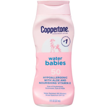 Coppertone WaterBabies SPF 50 Baby Sunscreen Lotion 8 Fl Oz