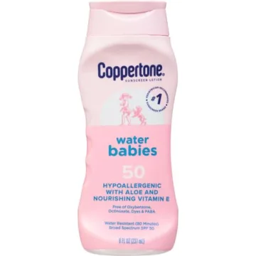 Coppertone WaterBabies SPF 50 Baby Sunscreen Lotion 8 Fl Oz