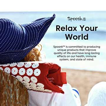 Spoonk Acupressure Eco Mat with Massage Ball & Travel Pillow
