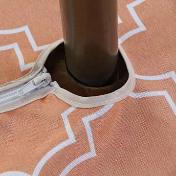 Melaluxe Waterproof Outdoor Tablecloth with Zipper, 60"x102"