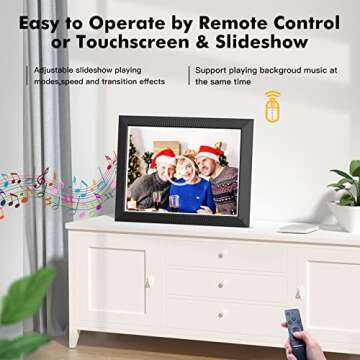 Large Digital Picture Frame 16.2” Digital Photo Frame - 32GB IPS Electronic Picture Frame, Touch Screen, Motion Sensor, Auto Rotate, Wall Mounted, Share Photo Video via App Email, Gift for Women Men