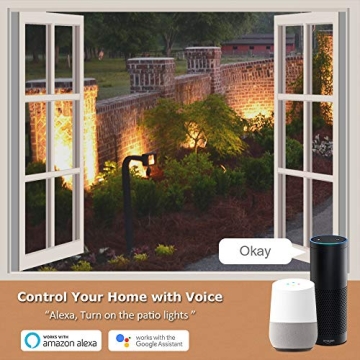 TESSAN Outdoor Smart Plug with 3 WiFi Outlets for Alexa