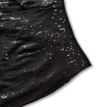 Womens Sequins Shorts A Line High Waist Elastic Sparkly Night-Out Shorts Clubwear Party Short Gold