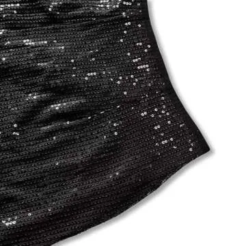 Womens Sequins Shorts A Line High Waist Elastic Sparkly Night-Out Shorts Clubwear Party Short Gold