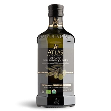 Premium Atlas Organic Cold Pressed Moroccan Extra Virgin Olive Oil, 500 mL
