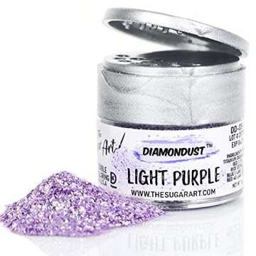 Light Purple Edible Glitter for Drinks, Cocktails, Cake Decorating, Strawberries, Chocolates & More ...