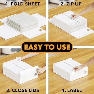 SpaceAid Bed Sheet Organizers for Linen Closet Storage