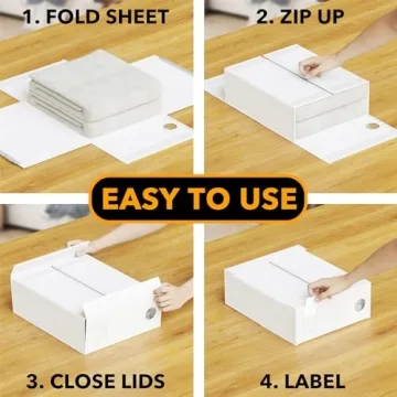 SpaceAid Bed Sheet Organizers for Linen Closet Storage