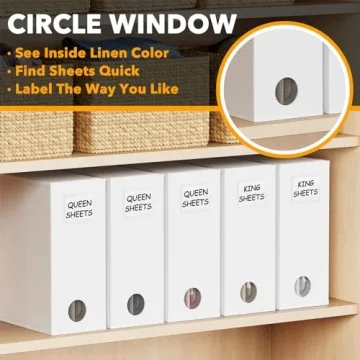 SpaceAid Bed Sheet Organizers for Linen Closet Storage