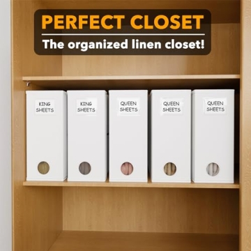 SpaceAid Bed Sheet Organizers for Linen Closet Storage