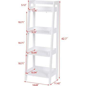UTEX 4-Tier Ladder Shelf - Stylish & Versatile