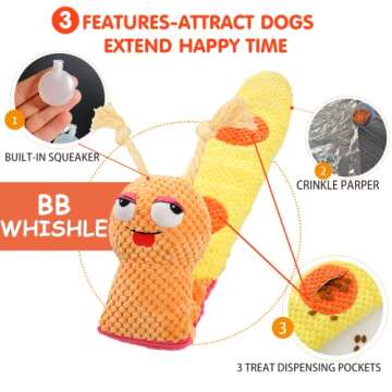 lilfrd Dog Enrichment Toys - Dog Puzzles Squeaky Treat Dispensing Crinkle Plush Snuffle Toys - Dog T...
