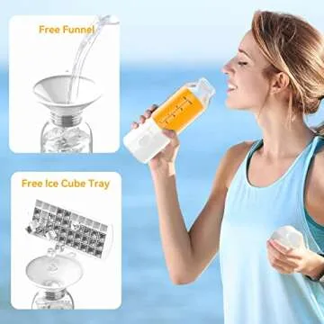 Portable Blender, Blender for Shakes and Smoothies, Personal Blender, USB Rechargeable 14 Oz Mini Bl...