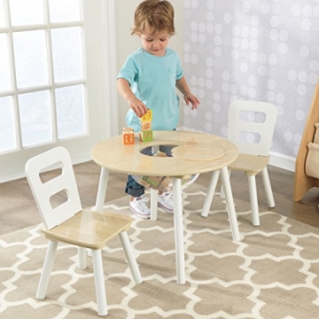 KidKraft Round Table & Chair Set with Storage for Toddlers