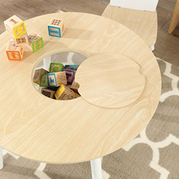 KidKraft Round Table & Chair Set with Storage for Toddlers