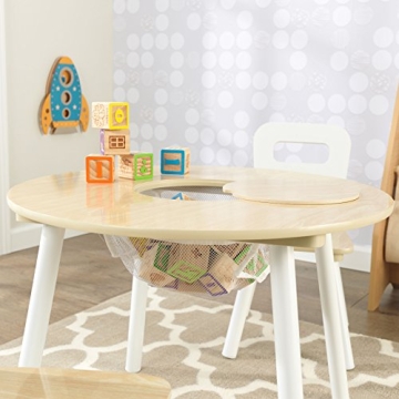 KidKraft Round Table & Chair Set with Storage for Toddlers