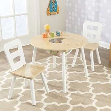 KidKraft Round Table & Chair Set with Storage for Toddlers