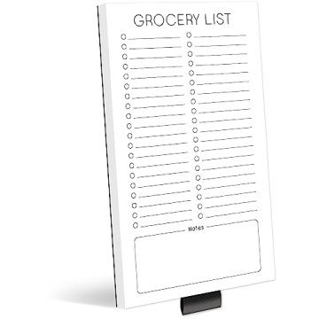 Evercio Grocery List Magnetic Notepad for Refrigerator | For Shopping Lists Minimalistic Memo Note P...