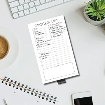 Evercio Magnetic Grocery List Notepad for Fridge