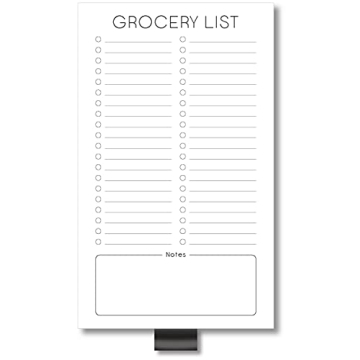 Evercio Magnetic Grocery List Notepad for Fridge