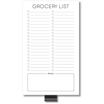 Evercio Magnetic Grocery List Notepad for Fridge