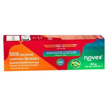Novex Keratin Recharge Leave In Conditioner, Reconstructive Keratin, Frizz Control and Damage Repair, 2.8 Oz