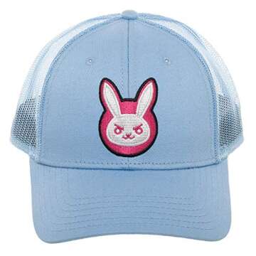 Bioworld Overwatch Hat with Mesh Back - Adjustable Cap for Gaming Fans