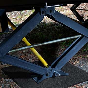 4 Pieces RV Jack Rubber Pads Trailer Jack Camper Accessories RV Stabilizer Jack Pads Jack Stand Pads...