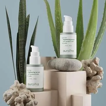 Auraiha Glass Face Brightening Serum - With Squalane and AHA Fruit Acids - Suitable for Sensitive Skin - Vegan, Cruelty-Free, Sustainable - Skincare for a Radiant, Makeup-Free Glow