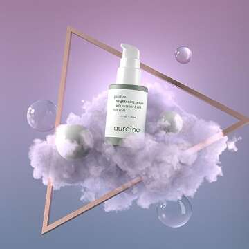 Auraiha Glass Face Brightening Serum - With Squalane and AHA Fruit Acids - Suitable for Sensitive Skin - Vegan, Cruelty-Free, Sustainable - Skincare for a Radiant, Makeup-Free Glow