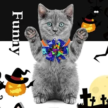 Adjustable 22Pcs Halloween Pet Bow Tie for Cats Dogs