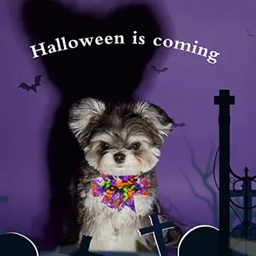 Adjustable 22Pcs Halloween Pet Bow Tie for Cats Dogs