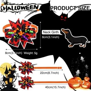 Adjustable 22Pcs Halloween Pet Bow Tie for Cats Dogs